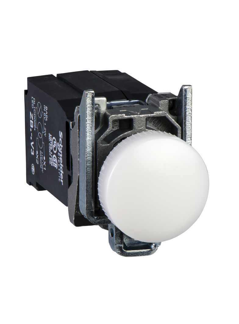 Harmony XB4 Lampka sygnalizacyjna biała żarówka 110/120V metalowy typowa XB4BV31 Schneider