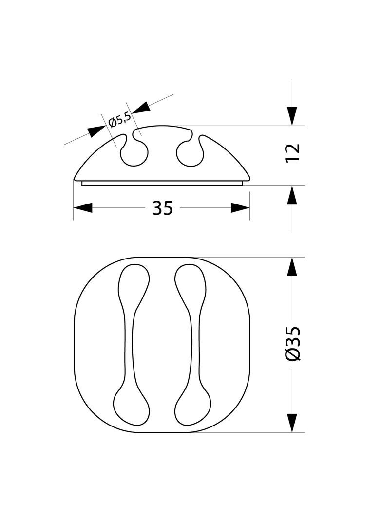 UKSO-22 Uchwyt kablowy samoprzylepny 37.22 OPATÓWEK