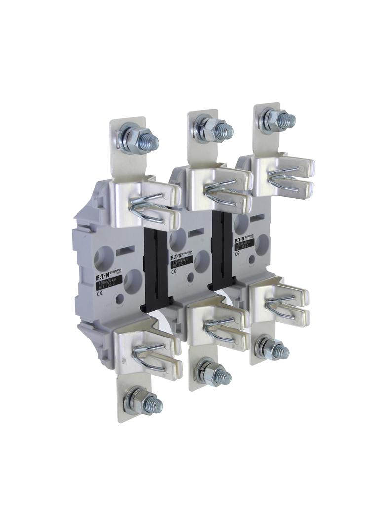 NH3 Triple Pole Base CE podstawa NH3 3P 630A mont. szyna DIN i śruby podwójny styk TD3-D EATON
