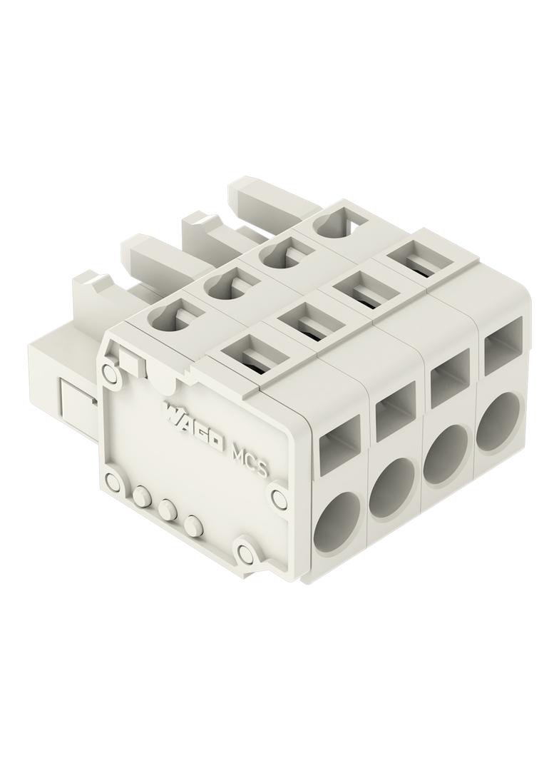 Gniazdo MCS‑MIDI Classic 4‑biegunowe jasnoszare raster 5mm 721‑104/026‑000 /100szt./ WAGO