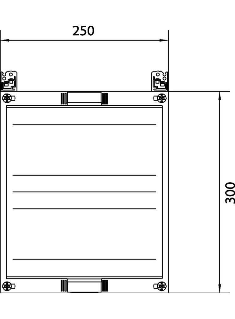 univers N HC 300x250mm zestaw z pokrywą pełną z TS35 UC21RK HAGER