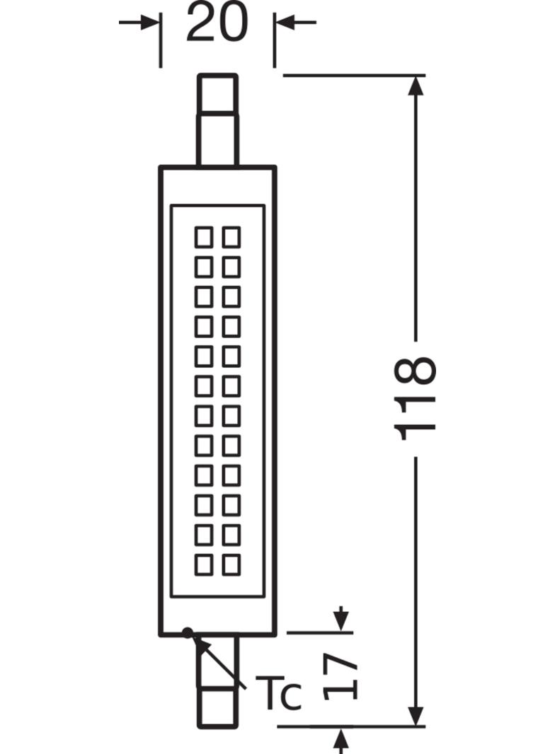Lampa LED LINE 118 CL 100 non-dim 11W 827 R7S