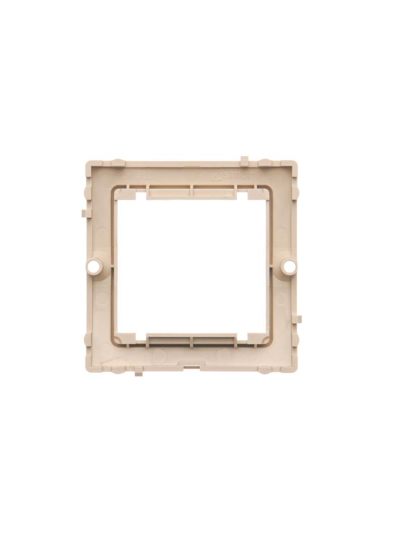 Simon Basic Adapter (przejściówka) na osprzęt standardu 45x45 mm. Montaż do puszki na wkręty beż