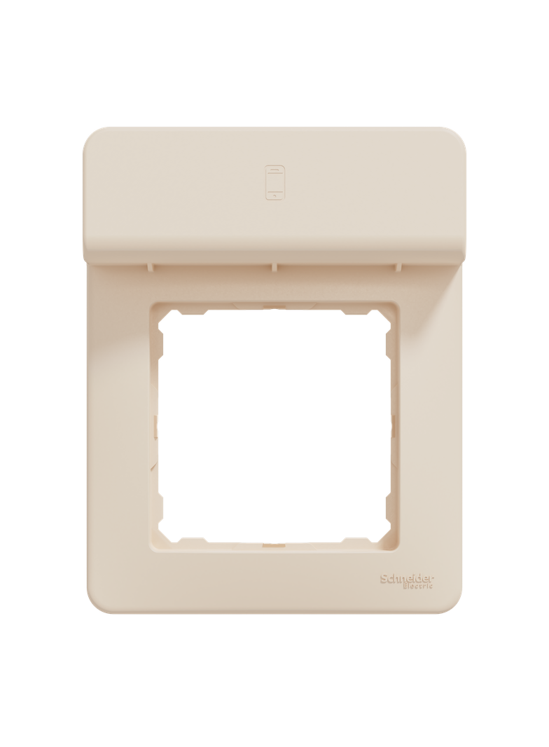 Sedna Design, Ramka 1-krotna z półką na telefon, beżowa