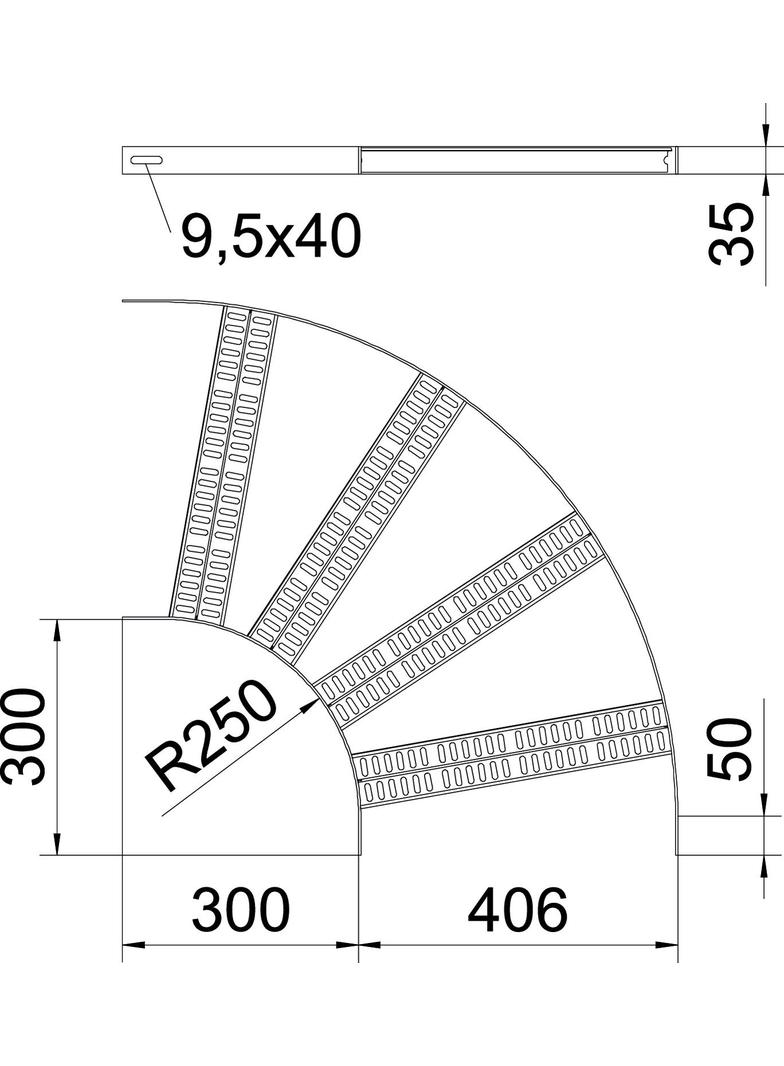 SLZB L 90 400 A2 Łuk 90°