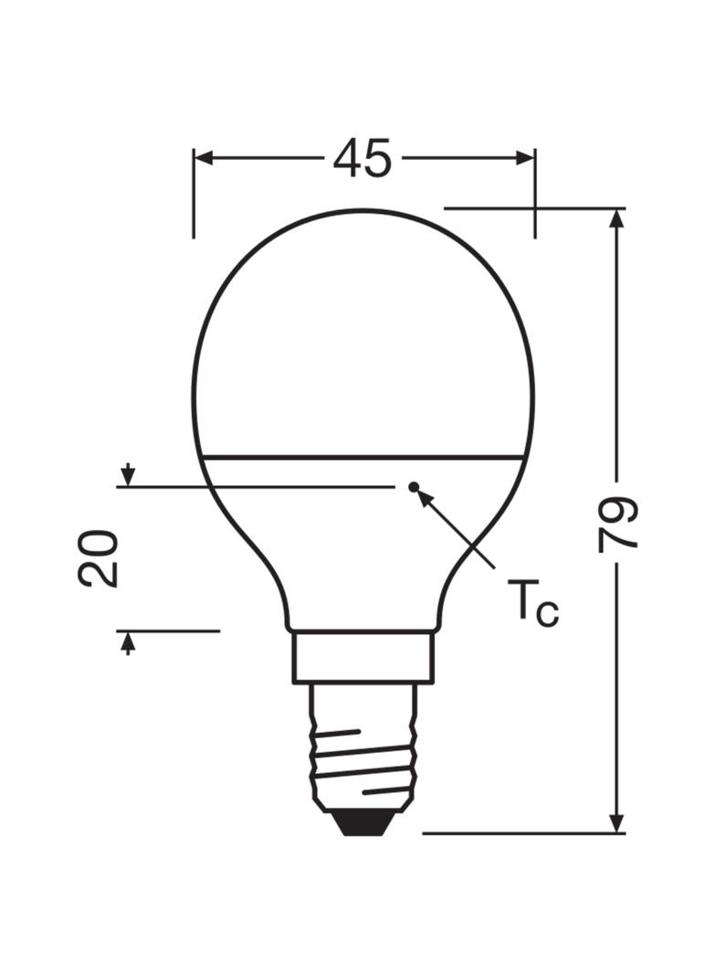 Żarówka LED E14 kulka 4,9W 470lm 200 ° 4000K neutralna biel VALUE OSRAM