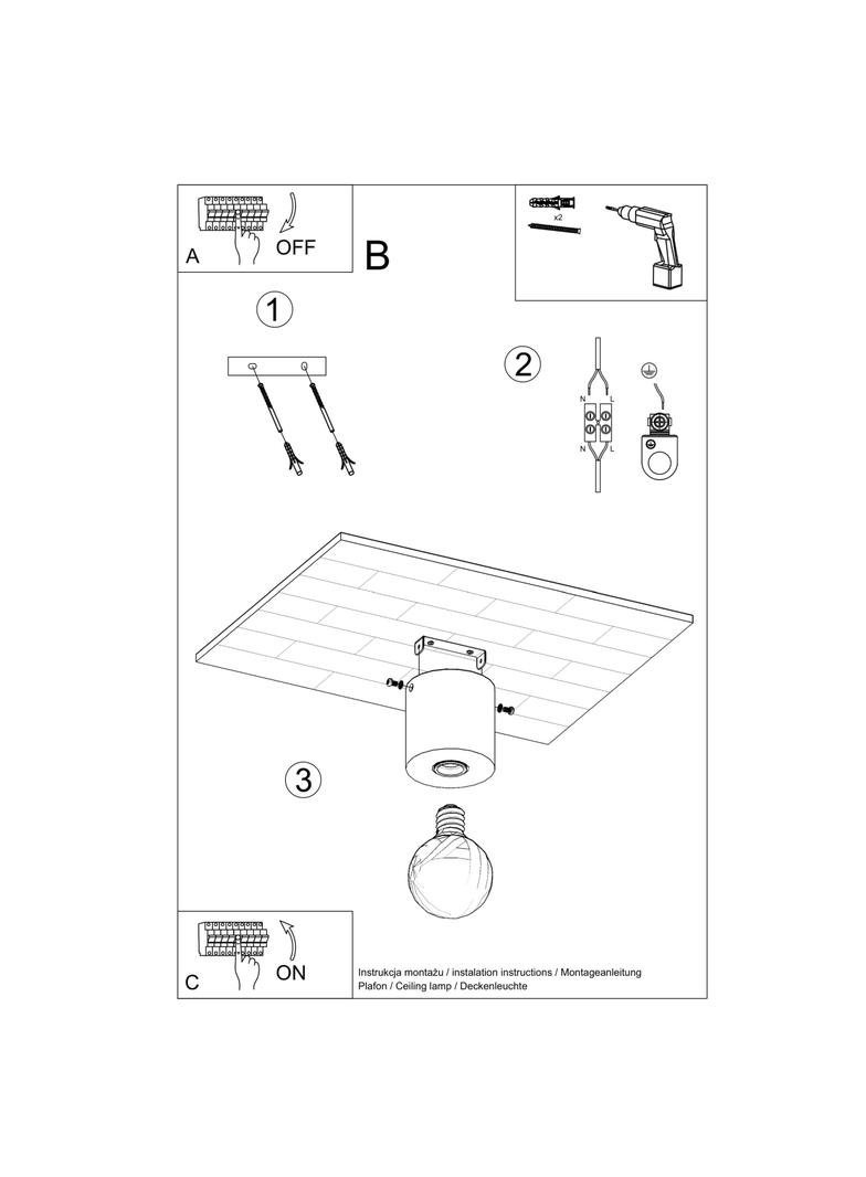Sollux Plafon SALGADO naturalne drewno SL.0672