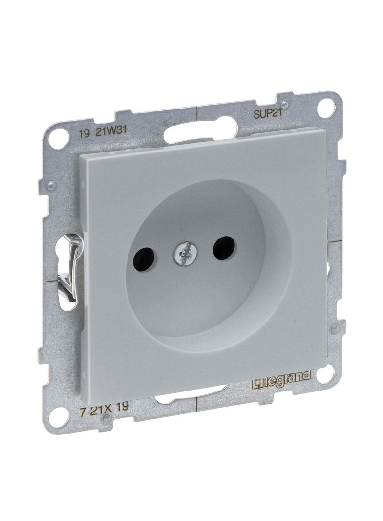 Suno Gniazdo Pojedyncze 2P Z Przesłoną 16A 250 V Zaciski Śrubowe Aluminium 721319 LEGRAND