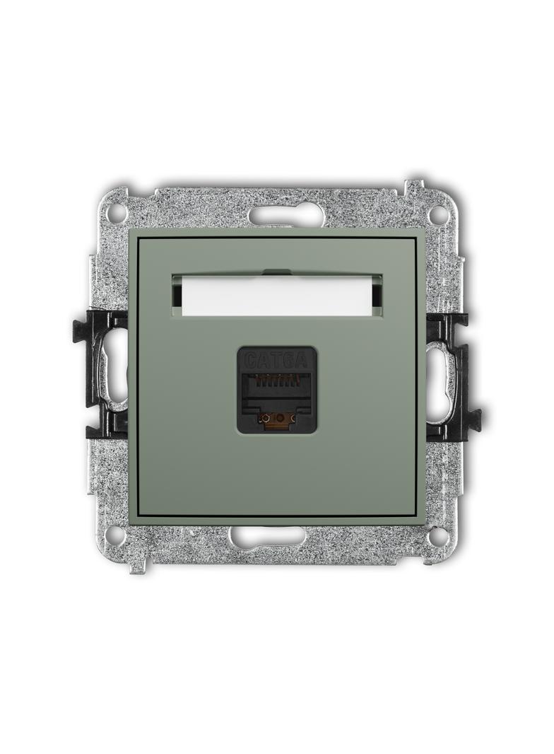 ICON Mechanizm gniazda komputerowego pojedynczego 1xRJ45, kat. 6A, 8-stykowy szałwiowy