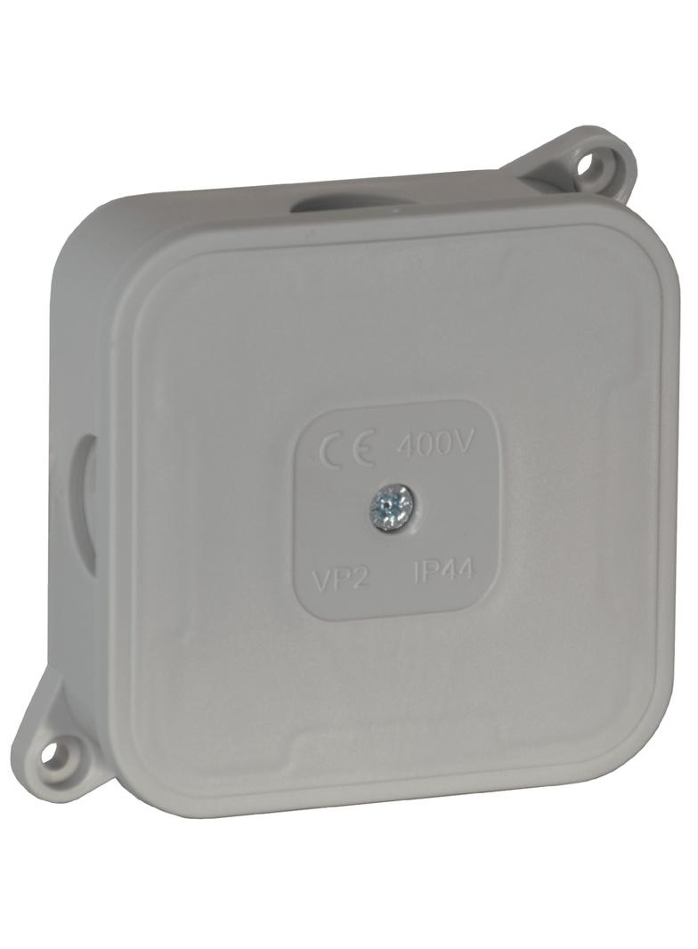 Puszka n/t ECO IP44 400V 4 dławnice gumowe 85x85x35mm szary 60 szt. OR-JB-13806/G/60 ORNO