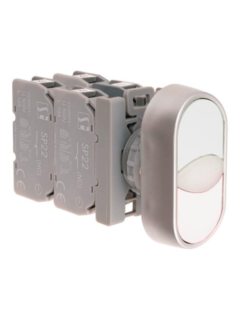 PRZYCISK DWUKLAWISZOWY 1 ZWIER 1ROZWIER BIAŁO-BIAŁY