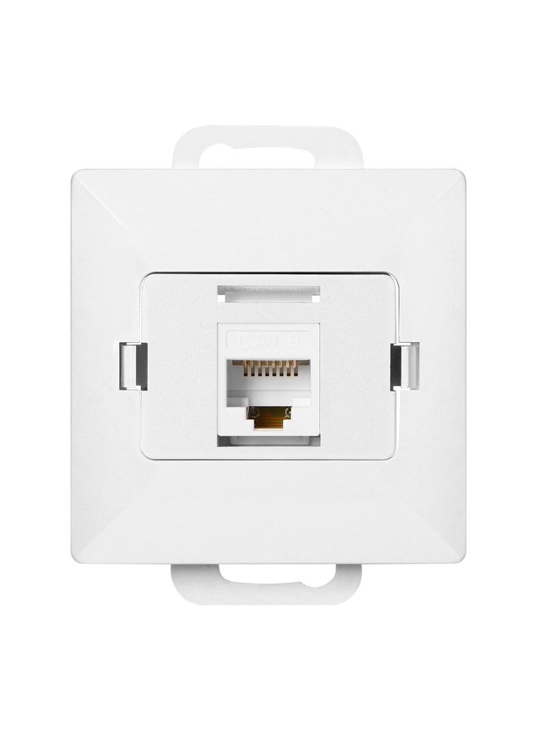 Gniazdo 1xRJ45 Cat5 Pearl, RJ45-5CAT/P1, biały