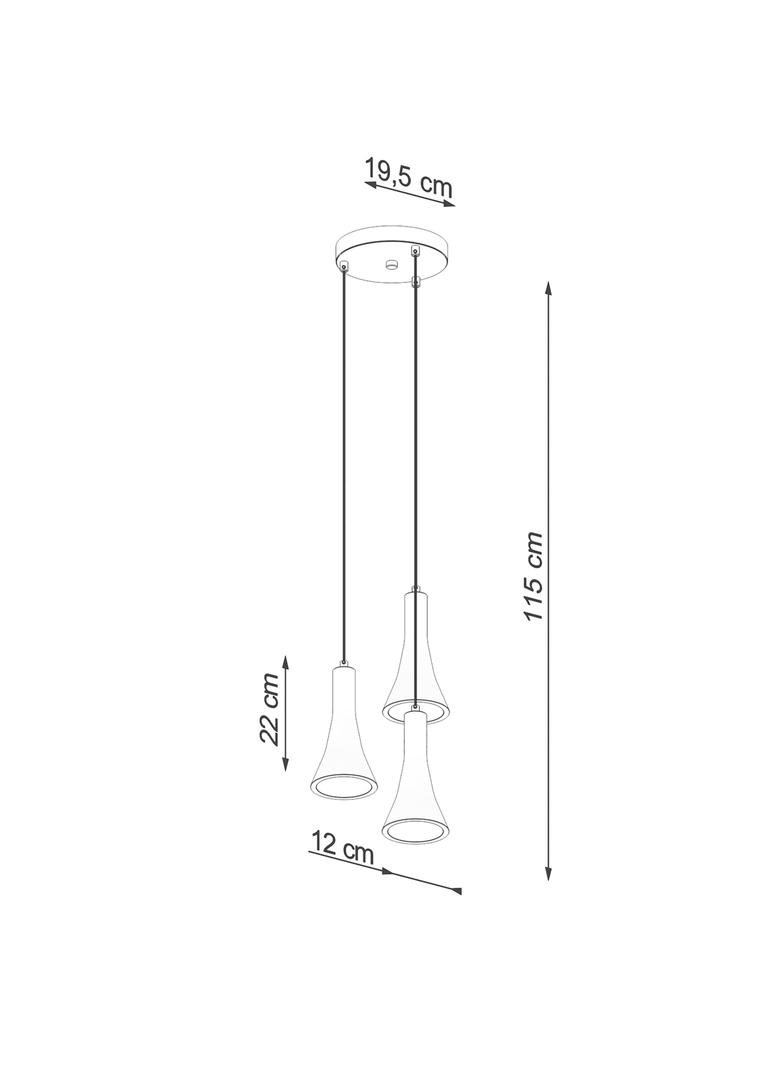 Sollux Lampa wisząca REA 3P beton SL.1226