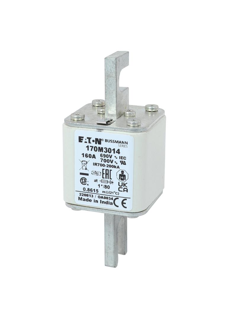 160A 690V 1*/80 aR INDICATOR FUSE Wkładka szybka 160A AC 690V compact DIN 1 45x45x104 mm, 170M3014 E