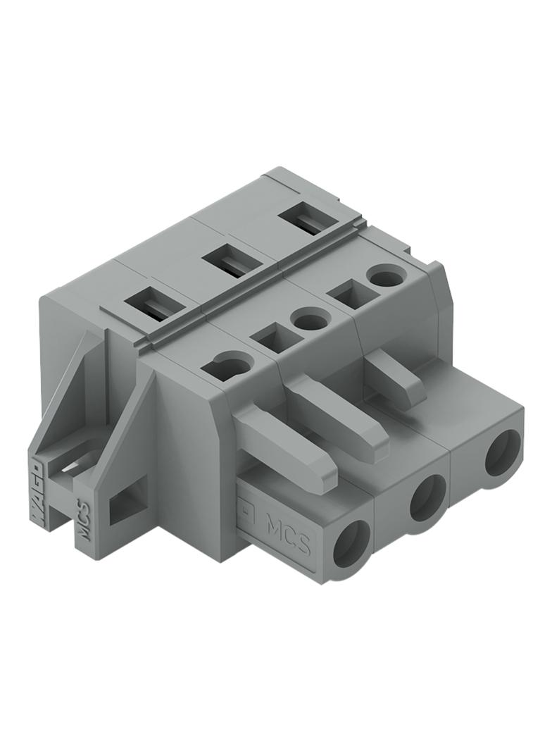 MCS-MIDI Classic gniazdo 3-bieg. szare raster 7,5 mm /50szt./ WAGO