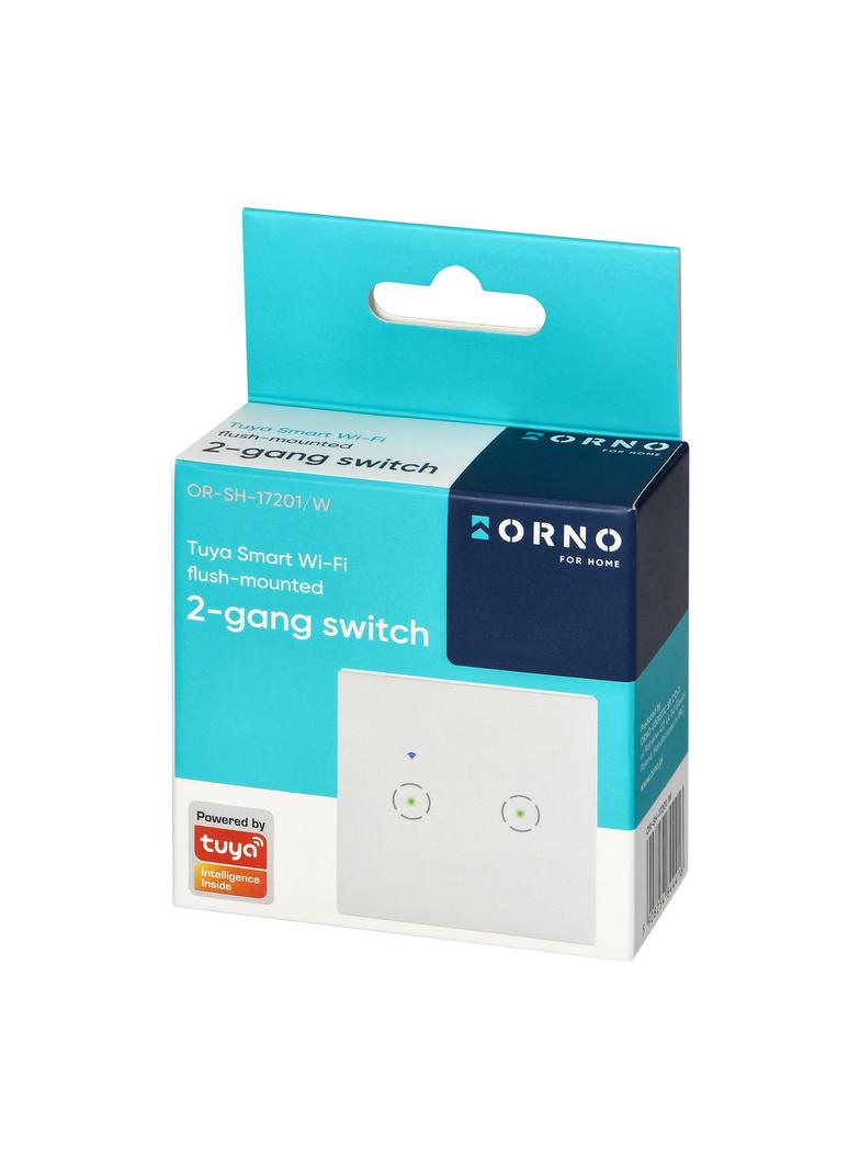 Włącznik podtynkowy podwójny Wi-Fi Tuya Smart Home biały ORNO