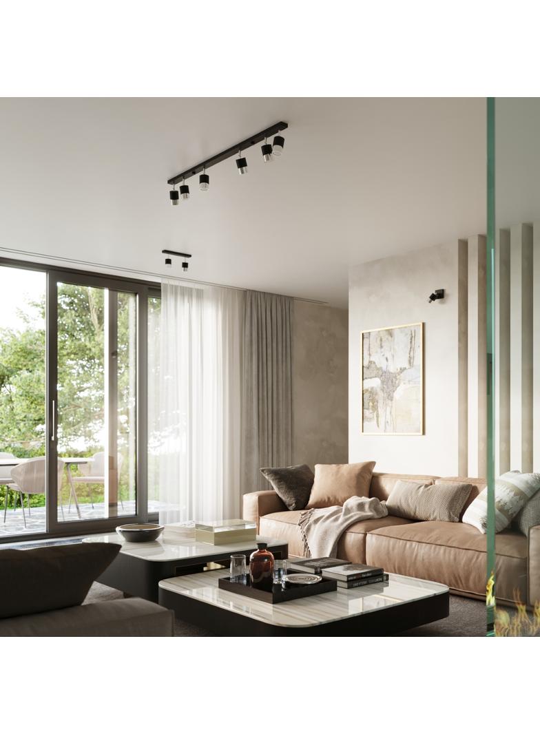 Plafon NERO 3 czarny/chrom