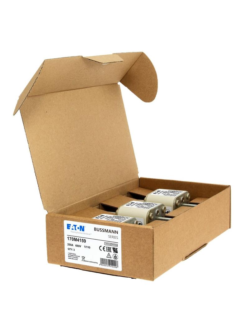 250A 690V 1/110 aR INDICATOR FUSE Wkładka szybka 250A AC 690V DIN 1 53x66x138 mm aR DIN, 170M4159 EA
