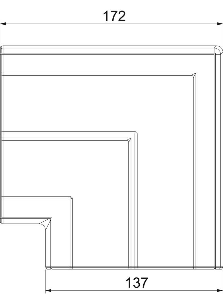 GK-FH53130LGR, Naroże płaskie, nakładka