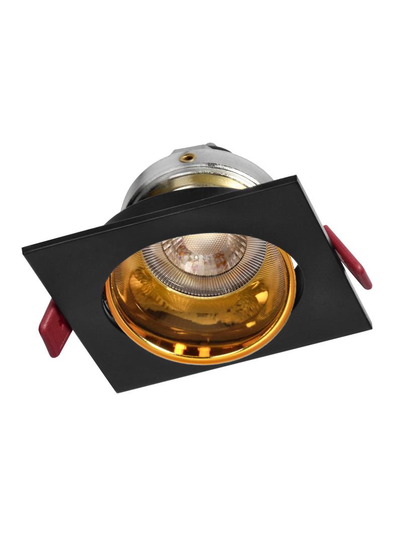FONDI SC ramka dekoracyjna oprawy punktowej, MR16/GU10 max. 50W, kwadrat, stała, aluminiowa, czarno-