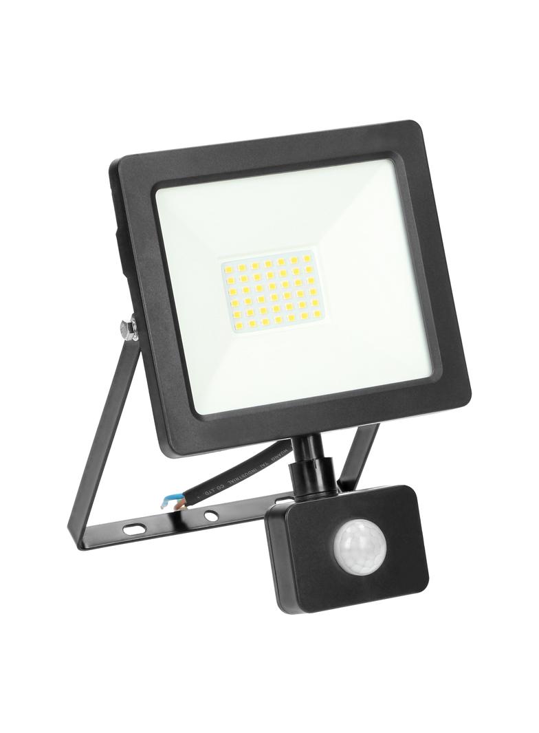 ALLED 30W Naświetlacz LED z PIR 2400lm IP44 4000K Alu+szkło FL/R-2 ORNO