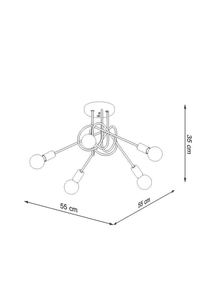 Żyrandol LOOP 5 czarny