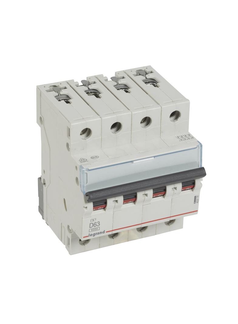 WYŁĄCZNIK NADPRĄDOWY S 304 4P D 63A 6000A SERII TX3, Legrand
