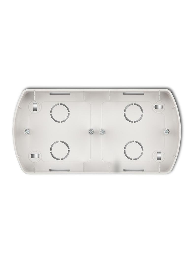 TREND Puszka montażowa pozioma podwójna grafitowa