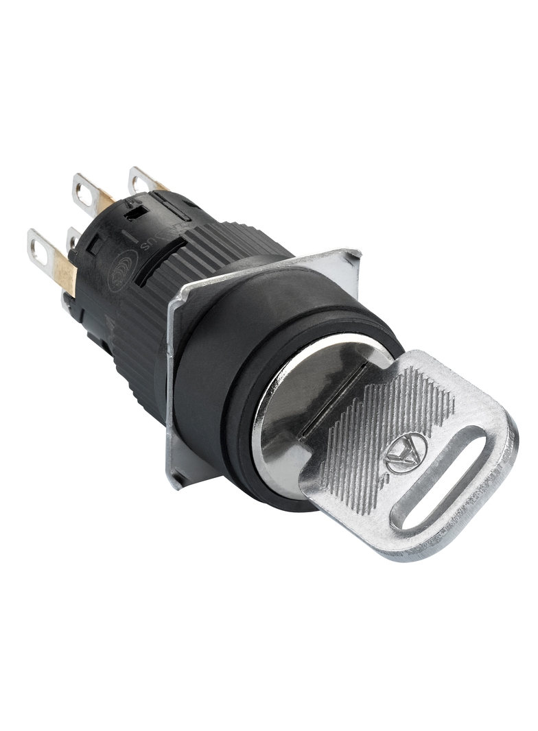 Harmony XB6 Kompletny przełącznik z kluczem 3 pozycje Stabilny Czarny 2 CO 16mm XB6EAG232P Schneider