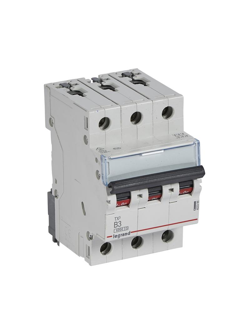 WYŁĄCZNIK NADPRĄDOWY S 303 3P B 3A 6000A SERII TX3, Legrand