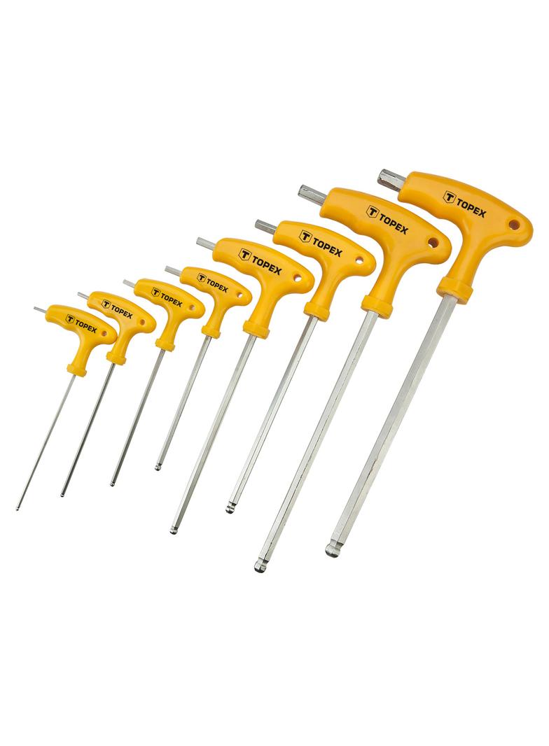 Klucze sześciokątne typu "T" 2-10 mm, zestaw 8 szt.