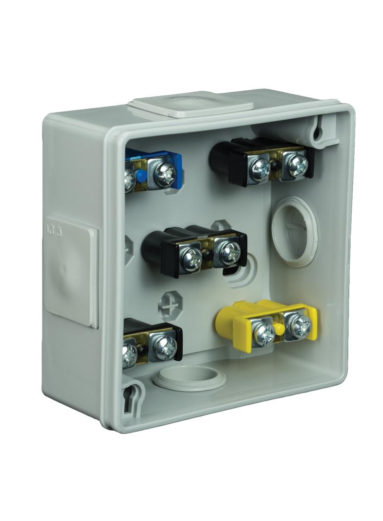 VP-01 Puszka n/t 86x86x40mm IP55 4-wl klik dł.gum. Z-ac popiel VP 001-53 61.106 OPATÓWEK