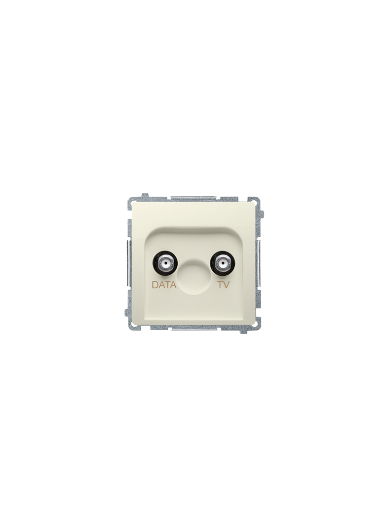 Simon Basic Gniazdo antenowe TV-DATA 1x wejście: 5–1000 MHz beż