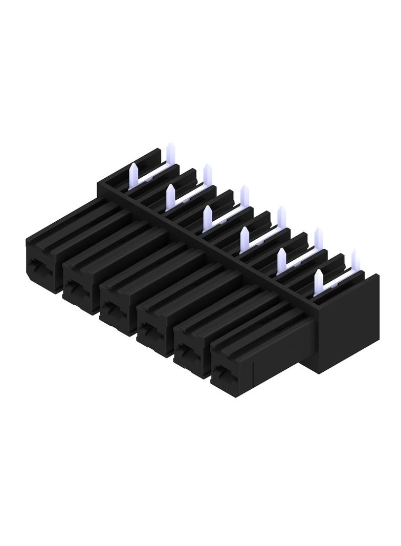 BVL 7.62HP/06/270 3.5SN BK BX Wtyki PCB (złącza płyty), 7.62 mm, Liczba biegunów: 6, kąt odejścia: 270° /50szt./ 1929340000 WEIDMÜLLER