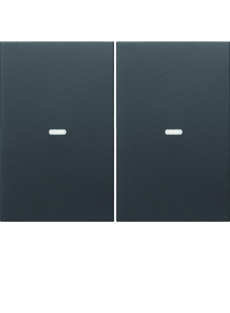 BERKER KNX e/s K.x Klawisze z soczewką do modułu przycisku podwójnego antracyt mat 80960375 HAGER