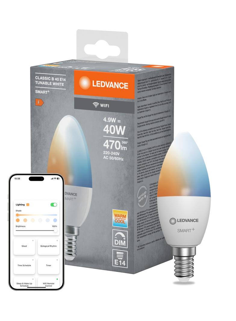 Lampa LED SMARTWIFI B40 4,9W/827230VTWFRE144X1 LEDV