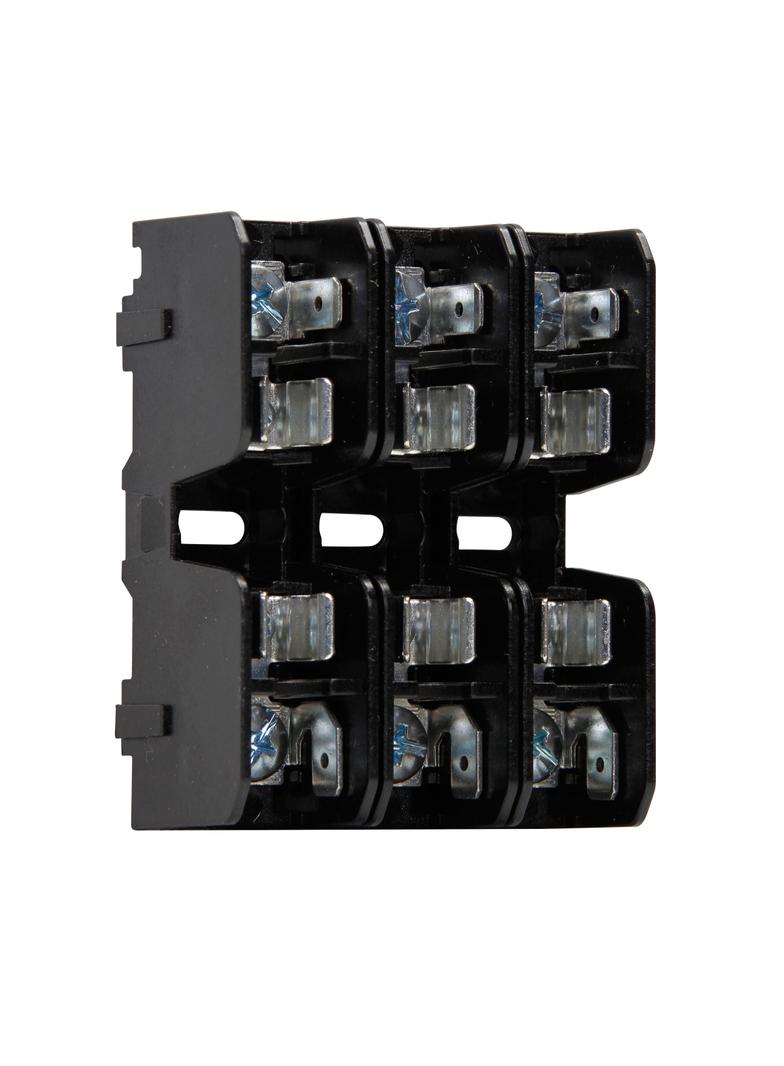 MIDGET FUSE BLOCK W/ SCREW & QC - 3 POLE Blok bezpiecznikowy BMM 600V 30A Zacisk śrubowy z szybko BM