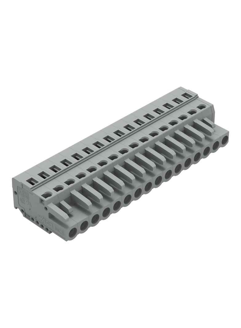 MCS-MIDI Classic gniazdo 16-bieg. szare raster 5 mm /25szt./ WAGO