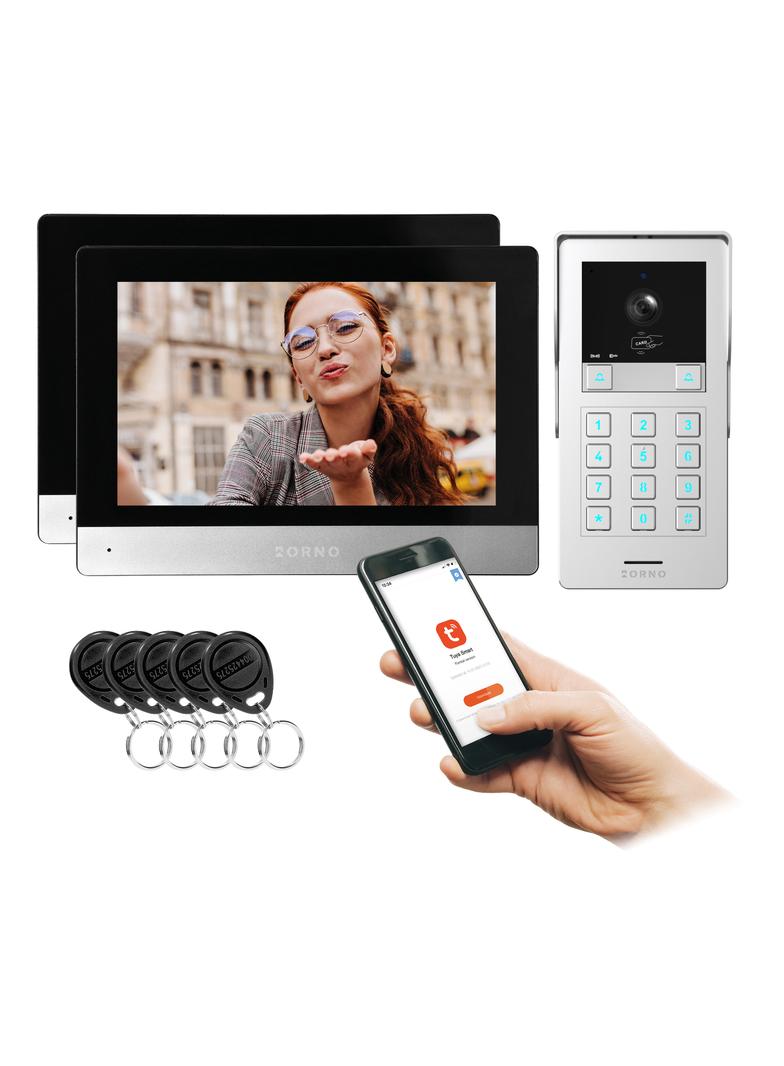 GAYD MULTI2, zestaw wideodomofonowy, bezsłuchawkowy, monitor dotykowy 8" LCD, Wi-Fi + APP na telefon