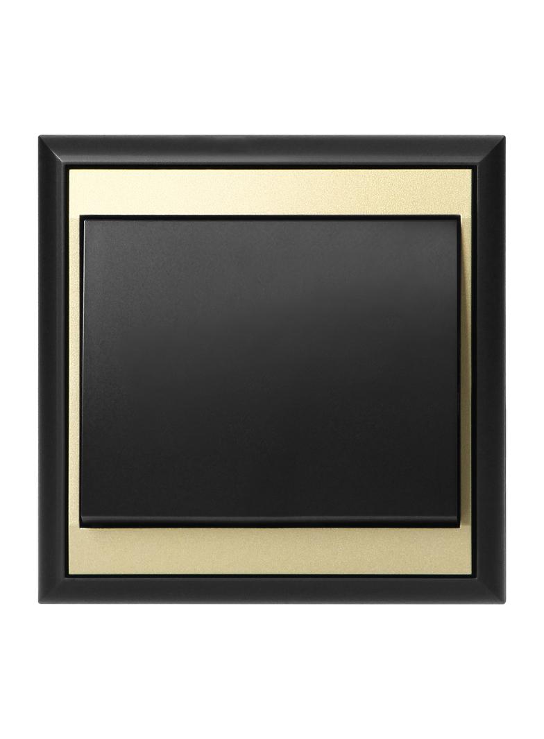 Przycisk dzwonek podtynkowy Luna, 10A, 250V, WP-6/7L, czarny/złoty OR-OE-7604/BC ORNO