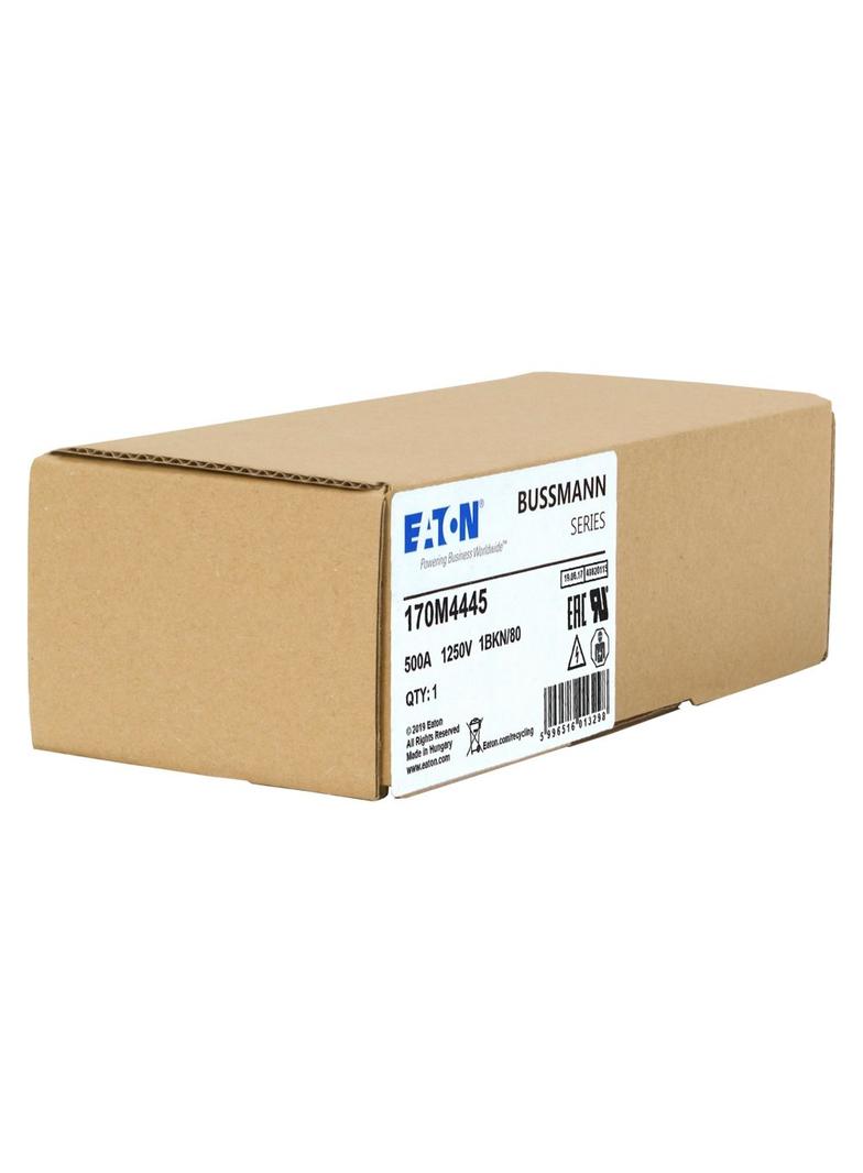FUSE 500A 1250V 1BKN/80 AR CU Wkładka szybka 500A AC 1250V rozmiar 1 53x69x80 mm aR IEC UL 170M4445