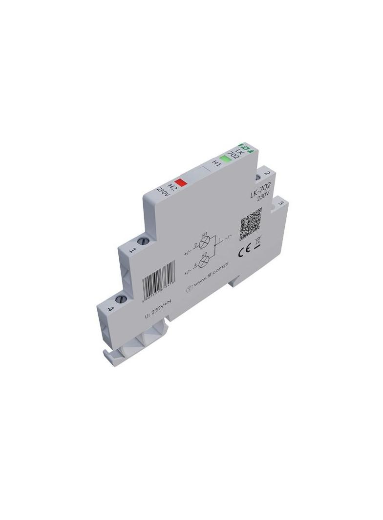 Lampka kontrolna zasilania 1/3S 2xLED CZERWONA/ZIELONA LK-702 F&F