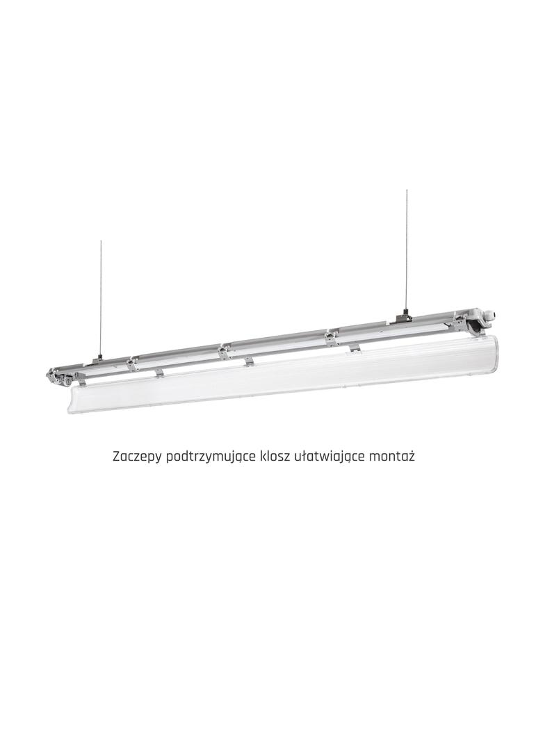 Limea LED TUBE 2x120 IP65, korpus ABS, klosz PC, zasilanie jednostronne