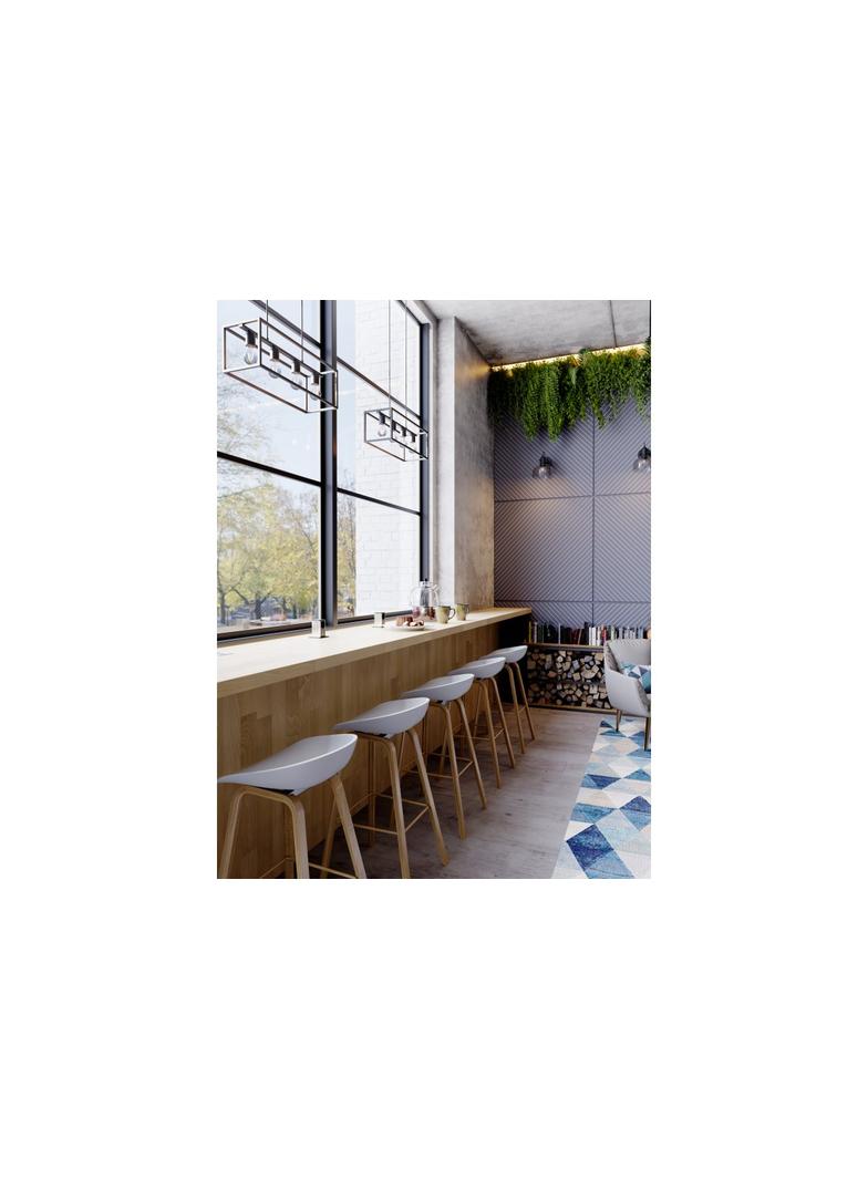 OPRAWA SUFITOWA DIU4, 3635, AC220-240V, 50/60Hz, 4*E27, IP20, 60cmX18cmX20cm, POCZWÓRNA, CZARNA