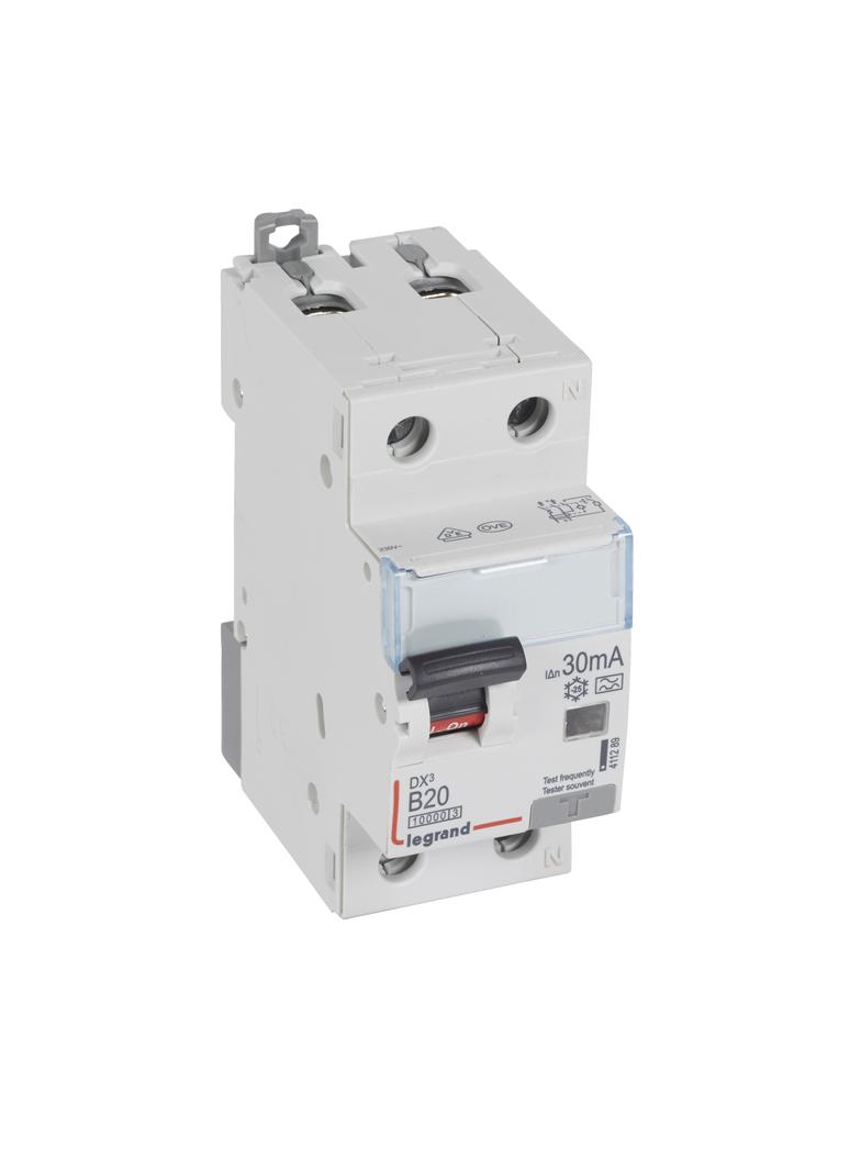 WYŁĄCZNIK RÓŻNICOWONADPRĄDOWY P 312 2P B 20A 30MA TYP A 10KA SERII DX3, Legrand