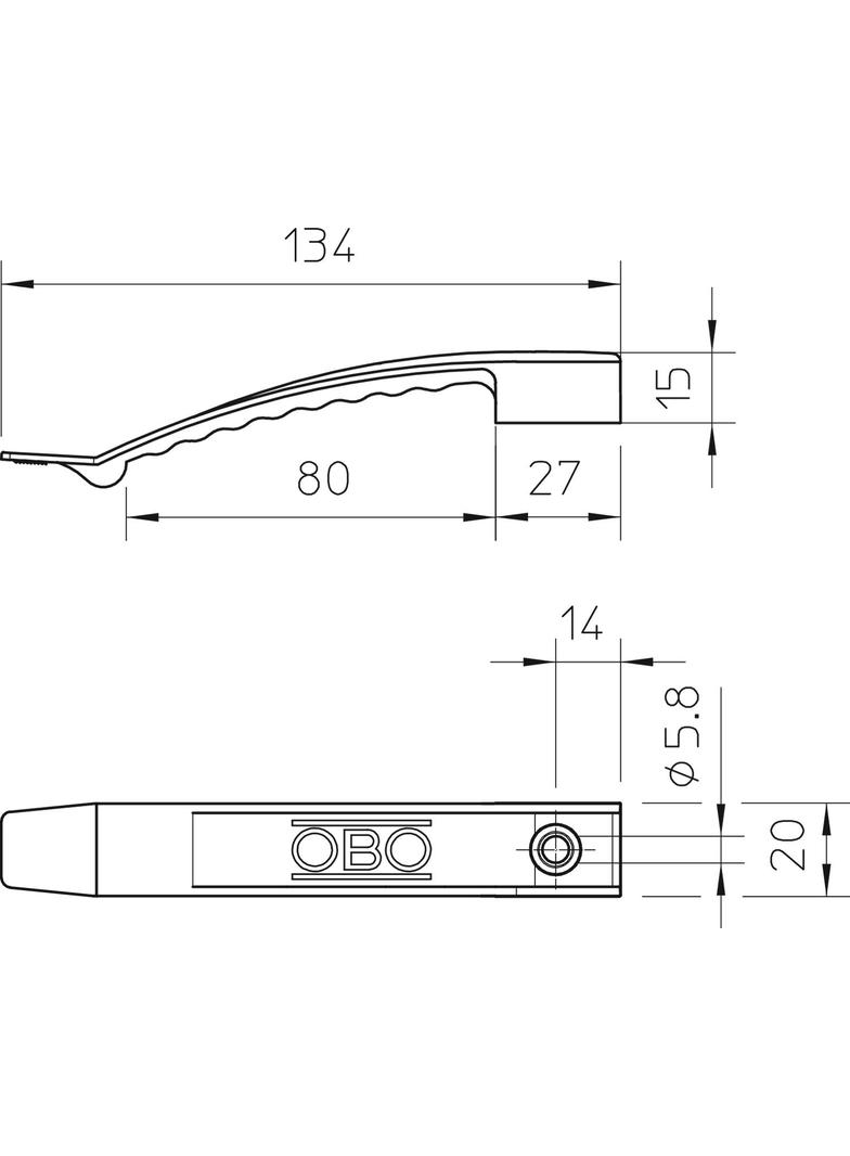 2032, KLAMRA KABLOWA 1X8 NYM3X1.5