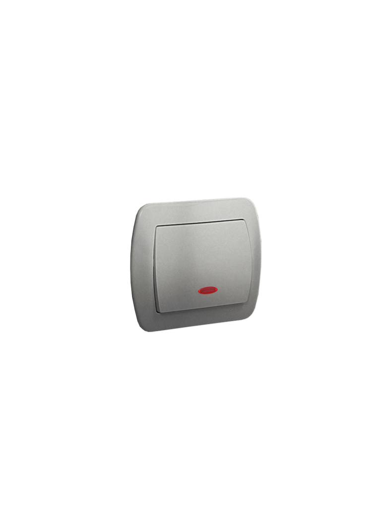 Simon Akord Łącznik pojedynczy jednobiegunowy z podświetleniem zaciski śrubowe aluminiowy AW1L/26 KONTAKT