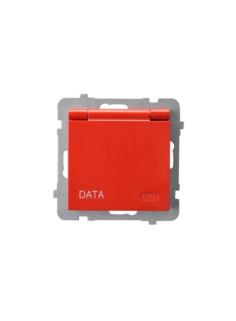 AS Gniazdo bryzgoszczelne z uziemieniem DATA z kluczem uprawniającym IP-44 wieczko w kolorze wyrobu