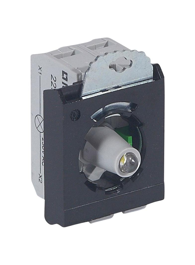 OSMOZ KORPUS KOMPLETNY, GŁÓWKA PODŚWIETLANA BIAŁA 230 V, 1Z + UCHWYT POTRÓJNY ZACISKI ŚRUBOWE, Legra