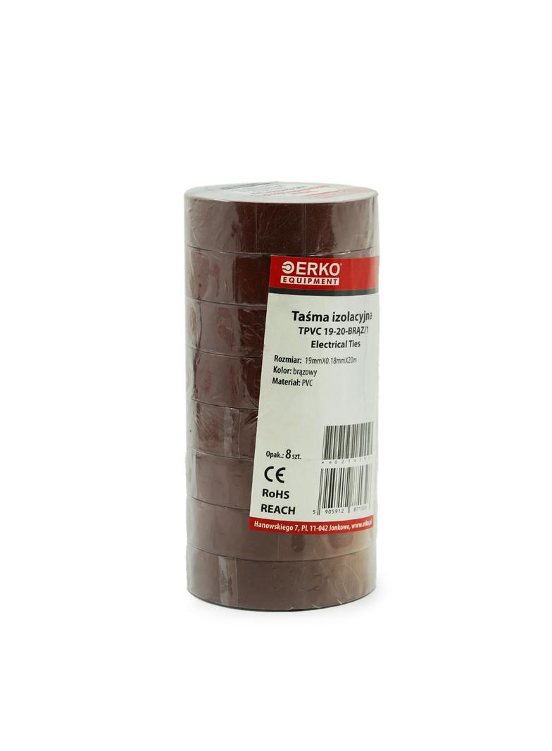 Taśma izolacyjna 19/20 BRĄZ /opk=8szt./ TPVC_19-20-BRAZ/1 ERKO
